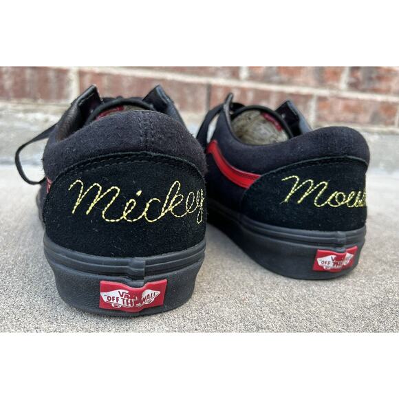 Vans Disney Mickey Mouse Low Top Skate Shoes Mens Size 11 / Womens 12.5 Blk Red main image 6